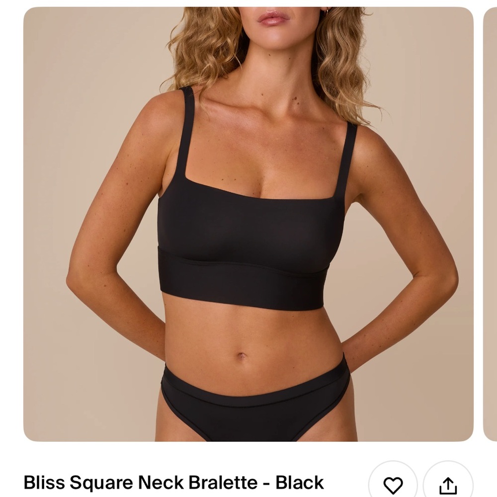 Black Square Neck Bralette